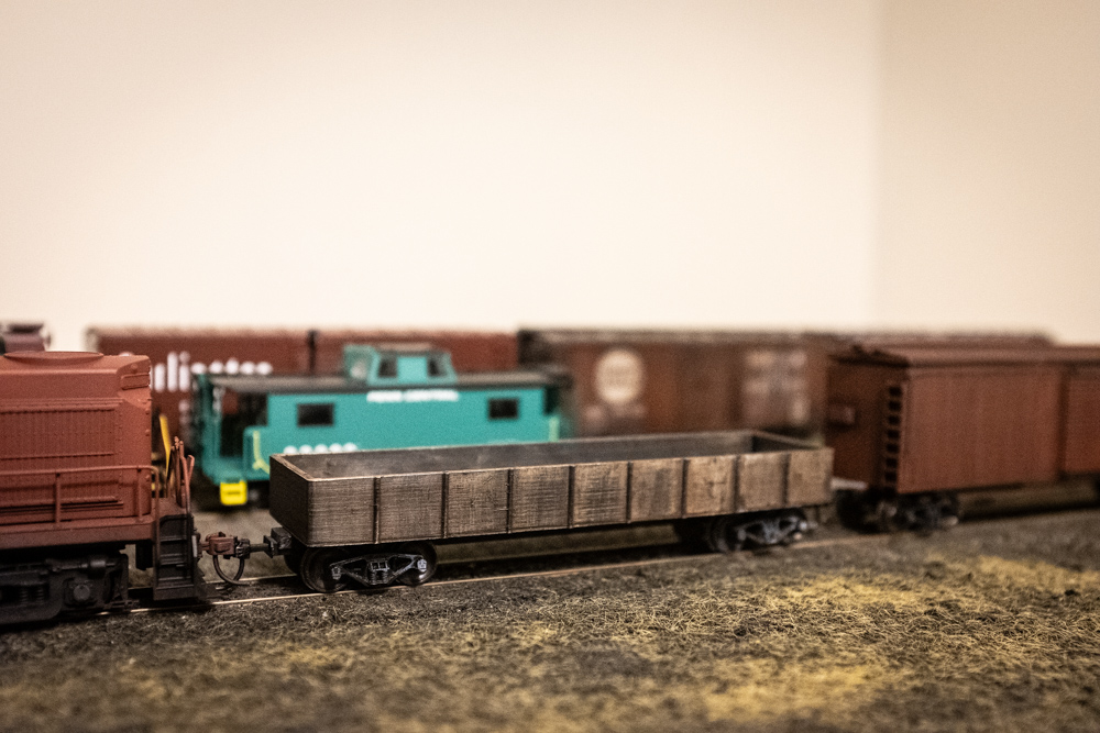 The painted 3D print in a consist