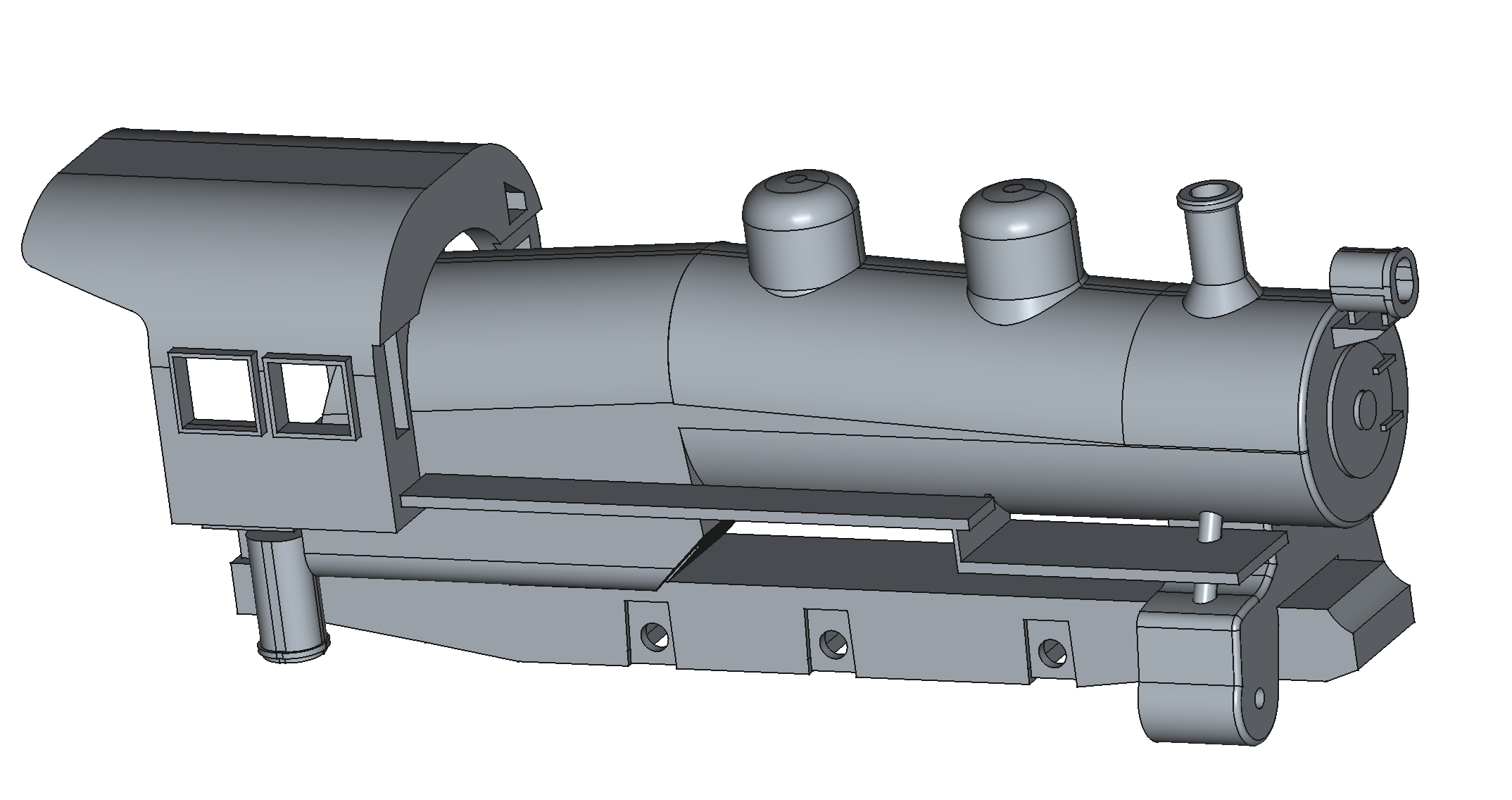O scale CAD model of a B6sb locomotive
