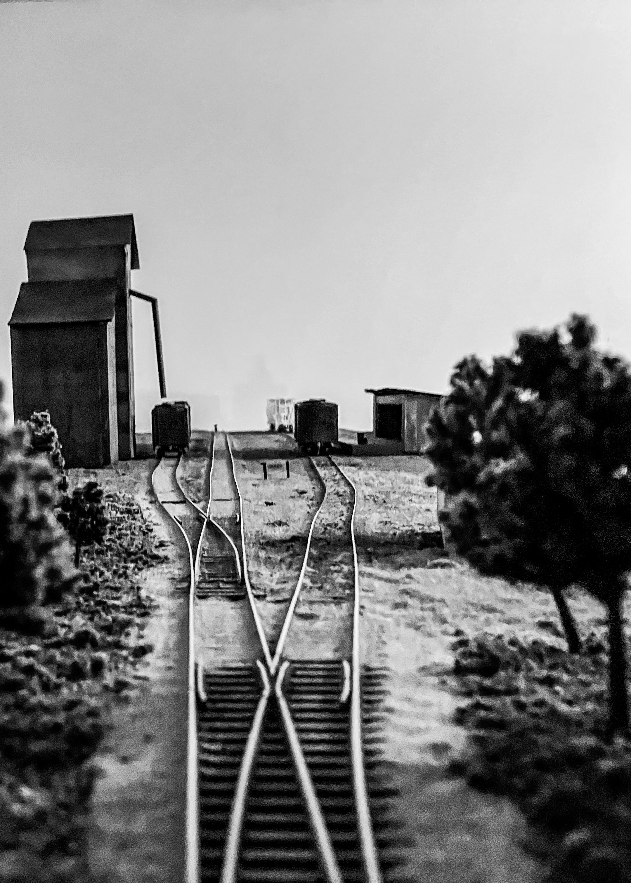 Looking down the tracks into Hardy